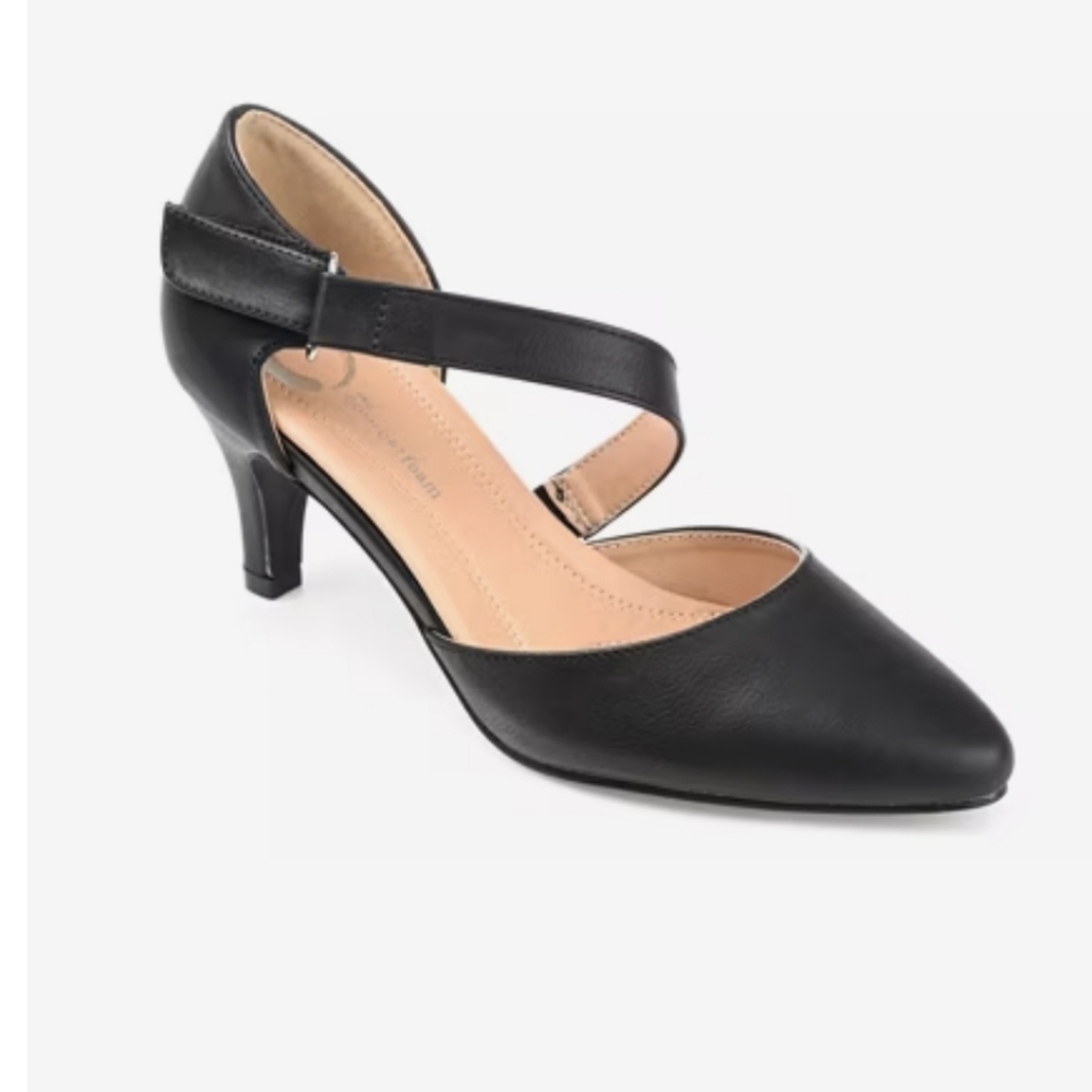 NWB Journee Collection Tillis‎ Pump Black Single Strap Size 7